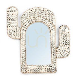 Lustro BAZAR BIZAR Cactus Shell białe 38 × 40 × 5 cm BABL024W small 0
