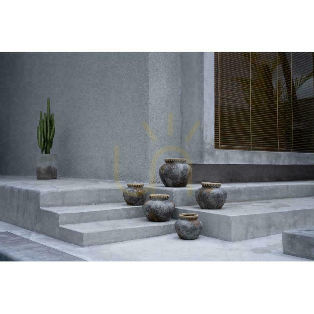Wazon BAZAR BIZAR Terracotta Collection antyczny szary S | Sklep Lunares