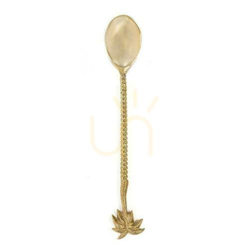 Sprawdź Łyżka dekoracyjna palma BAZAR BIZAR mosiężna złota 22 cm