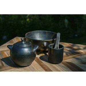 Miska terakotowa czarna BAZAR BIZAR Burned Collection 22 cm small 3