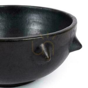 Miska terakotowa czarna BAZAR BIZAR Burned Collection 22 cm small 7