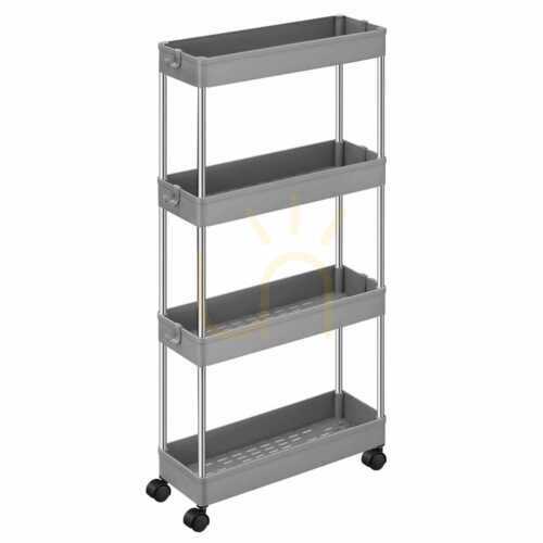 Sprawdź Szafka na kółkach 4 półki szara - KSC008G01