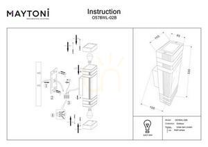 Kinkiet zewnętrzny UNTER DEN LINDEN O578WL-02B IP54 Maytoni small 7