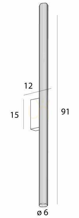 Pokaż Kinkiet Max Light Fayette W0368 złoty LED 18W 91 cm IP44 3000K Kinkiet Max Light Fayette W0368 złoty LED 18W 91 cm IP44 3000K