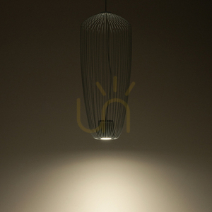Lampa wisząca PUMPKIN S 11242 Nowodvorski GU10 R50 jedwabisty szary 27 cm small 2