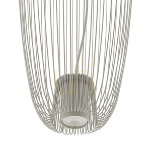 Lampa wisząca PUMPKIN S 11242 Nowodvorski GU10 R50 jedwabisty szary 27 cm small 4