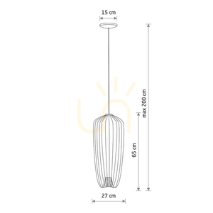 Lampa wisząca PUMPKIN S 11242 Nowodvorski GU10 R50 jedwabisty szary 27 cm small 6