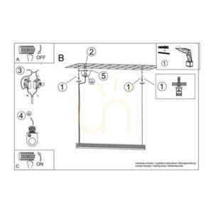 Lampa wisząca FARGE złota LED 3000K  - THORO small 9