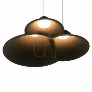 Lampa wisząca Max Light Bellmond P0565 czarno-szara filcowa LED 3-punktowa 60 cm small 1