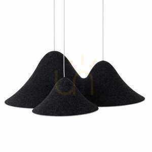 Lampa wisząca Max Light Bellmond P0565 czarno-szara filcowa LED 3-punktowa 60 cm small 3
