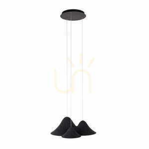 Lampa wisząca Max Light Bellmond P0565 czarno-szara filcowa LED 3-punktowa 60 cm small 4