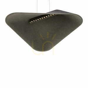 Lampa wisząca Max Light Carbon P0567 czarno-szara filcowa LED 50x55 cm small 2