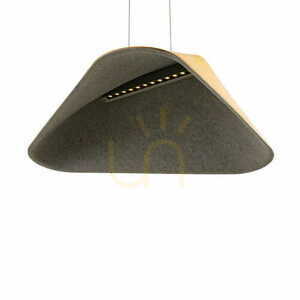 Lampa wisząca Max Light Carbon P0569 żółto-szara filcowa LED 50 cm small 2