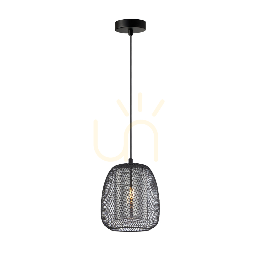 Sprawdź Lampa wisząca Italux Amiria czarna dymiona E27 PND-28612-BK-SG Lampa wisząca Italux Amiria czarna dymiona E27 PND-28612-BK-SG