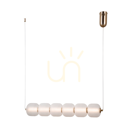Sprawdź Lampa Wisząca Italux Ganti LED Opalowa Złota PND-34362-6H-HBR-OPAL