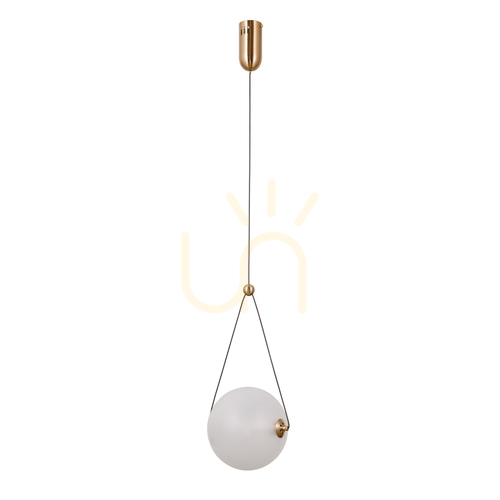 Sprawdź Lampa wisząca Italux LED złota opalowa 20 cm PND-34361-M-HBR-OPAL