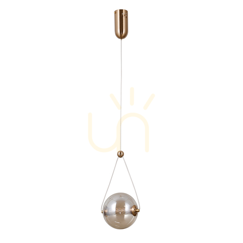 Sprawdź Lampa Wisząca Italux Rastia LED Złota Bursztynowa PND-34361-S-HBR-AMB