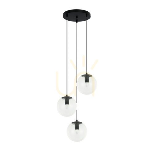 Sprawdź Lampa wisząca Italux Sarpo czarna 3xE27 szklana PND-58867-3S-BK