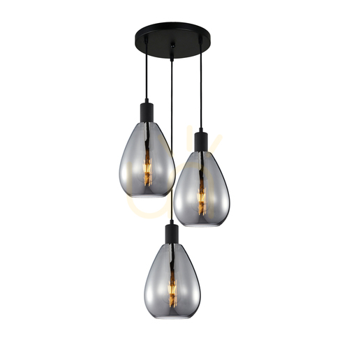 Sprawdź Lampa Wisząca Italux Czarna Dymiona 3xE27 PND-27812-3A-BK-SG