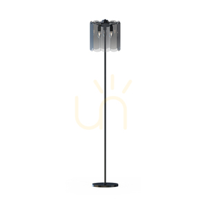 Lampa podłogowa Zuma Line NIRA ML3523-3-EBCN, czarny chrom i dymione szkło, 3×E14, 145 cm small 0