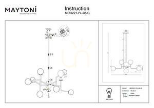 Lampa wisząca ERICH MOD221-PL-08-G Maytoni small 5