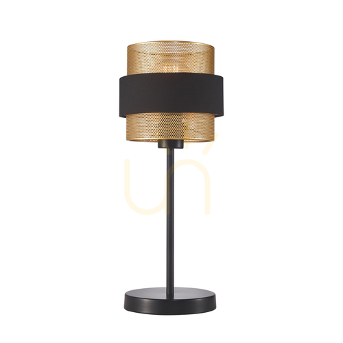 Sprawdź Lampka biurkowa Italux Bans czarno-złota stalowa E27 TB-27467-1-BK-GD