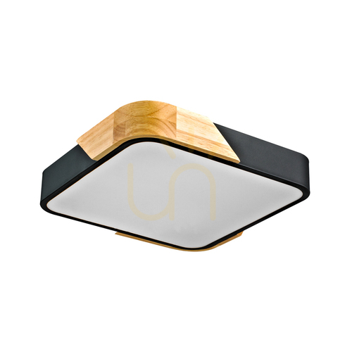 Sprawdź Lampy Natynkowe Italux Santer LED Drewno Biały 24W 32 cm PLF-13187-BK-WO