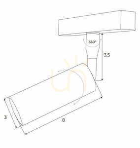 Reflektor magnetyczny do szynoprzewodu Max Light MAX M0030N biały LED 4,7W 3000K small 3