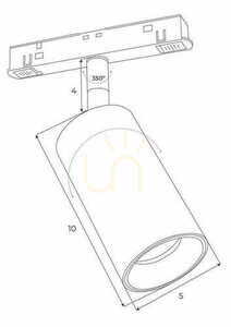 Reflektor magnetyczny Max Light MAX M0031N biały LED 9,4W 3000K 19° do szynoprzewodu small 3