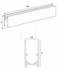 Szyna magnetyczna natynkowa Max Light MAX MT0018 biała 100 cm aluminium small 1