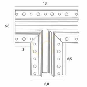 Łącznik T do szyn podtynkowych Max Light MAX MT0016 czarny small 1