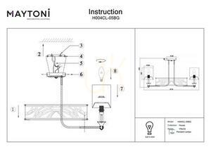 Żyrandol VITTORIA H004CL-05BG Maytoni small 4