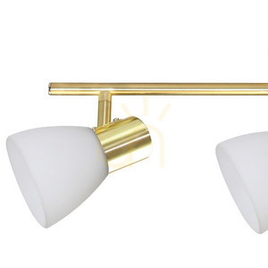 Lampa sufitowa JOTA 3xE14 listwa 50 cm złota białe klosze szklane ML1062 Milagro small 1