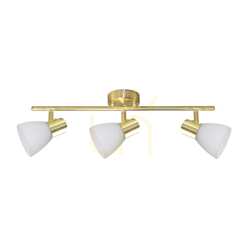 Sprawdź Lampa sufitowa JOTA 3xE14 listwa 50 cm złota białe klosze szklane ML1062 Milagro