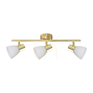 Lampa sufitowa JOTA 3xE14 listwa 50 cm złota białe klosze szklane ML1062 Milagro small 0