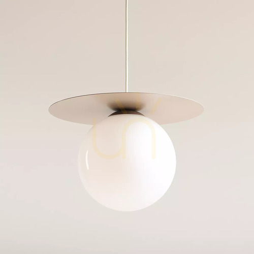 Sprawdź Lampa wisząca Aldex LOOP beżowa, kula opalowa 25 cm, dysk 40 cm 1125G17_L