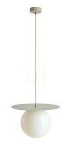 Lampa wisząca Aldex LOOP beżowa, kula opalowa 25 cm, dysk 40 cm 1125G17_L small 0