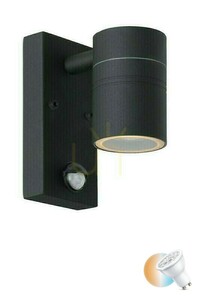 Kinkiet zewnętrzny Lucide ARNE-LED IR czarny z czujnikiem ruchu, LED GU10 5 W, IP44, 14866/05/30 small 0