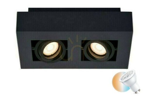 Sprawdź Downlight Lucide Xirax 2xGU10 LED czarny aluminium 09119/11/30