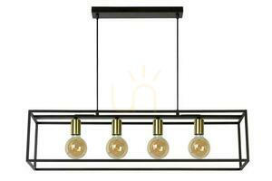 Lampa wisząca Lucide RUBEN 4xE27 czarna złoto vintage 92 cm 00424/04/30 small 1