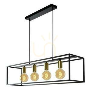 Lampa wisząca Lucide RUBEN 4xE27 czarna złoto vintage 92 cm 00424/04/30 small 4
