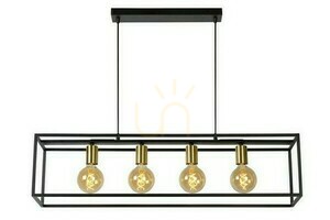 Lampa wisząca Lucide RUBEN 4xE27 czarna złoto vintage 92 cm 00424/04/30 small 0