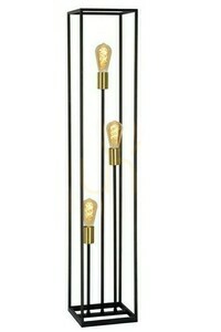 Lampa podłogowa Lucide RUBEN czarna złota 3xE27 metal vintage 00724/03/30 small 0