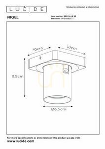 Downlight Lucide Nigel czarny LED GU10 CCT 5W 320 lm IP20 small 5