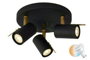 Reflektorek Lucide Grony czarny złoty 3xGU10 LED 23 cm small 0