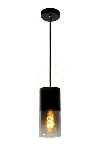 Sprawdź Lampa wisząca Lucide Zino czarna szklana E27 1-punktowa 74410/01/65