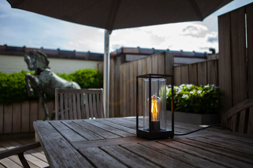 Sprawdź Lampa stołowa zewnętrzna Lutec FLAIR 6588801012 czarna matowa E27 IP44