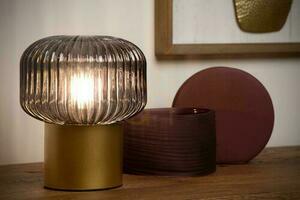 Lampa stołowa Lucide Jany złota szklana 18 cm E14 78595/01/02 small 2