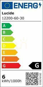 Kinkiet Lucide Segin LED 6W 60 cm czarny aluminium 12200/60/30 small 4