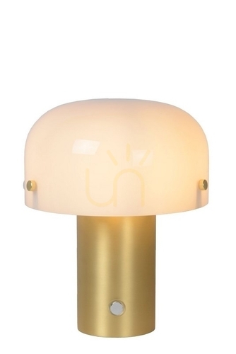 Sprawdź Lampa stołowa Lucide Timon złota szklana retro E14 18 cm 05538/01/02